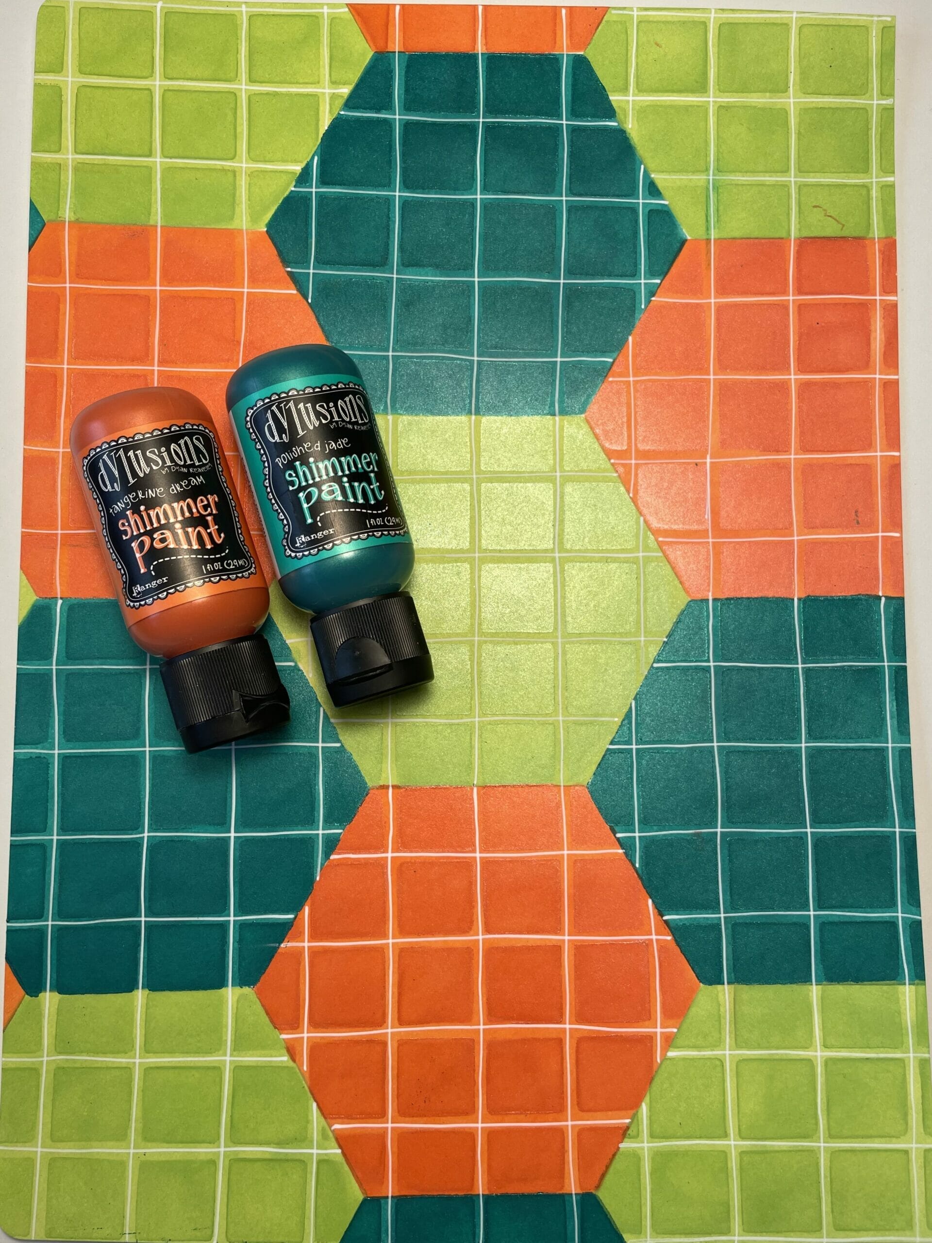 New Dylusions Samples using shimmer paints and sprays April 2021